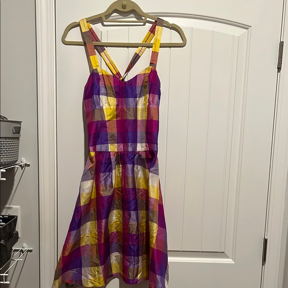 Frankie Morello Multicolor Plaid Dress